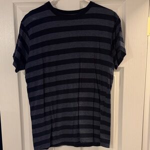 Men's Striped T-Shirt - Black and Gray